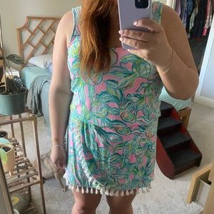 Lilly Pulitzer Jarret Romper, Skort, Tropical, Tanktop Romper